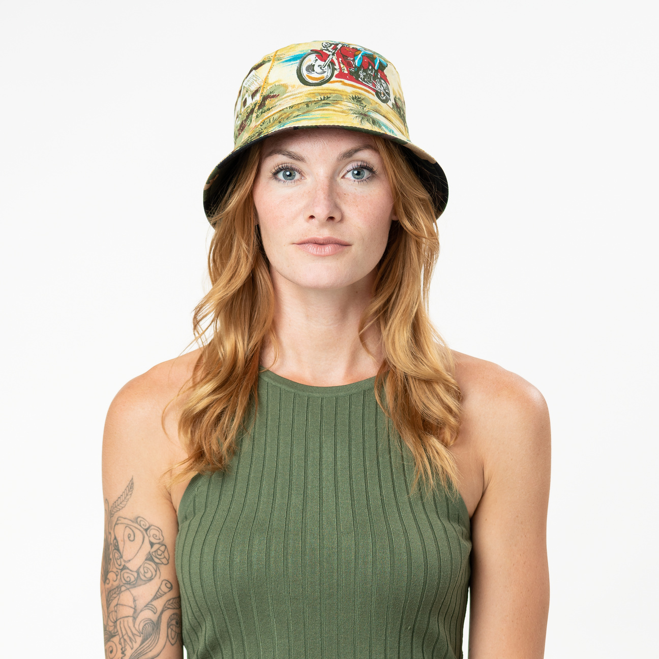 Camouflage And Palms Vendbar Hat By Lierys Kr