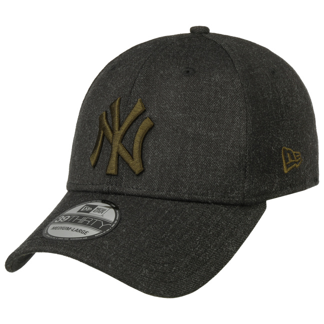 Gorra New Era 39Thirty De Los Yankees De Nueva York - Color Beige Jaspeado, Talla S/M, Ajuste Elástico