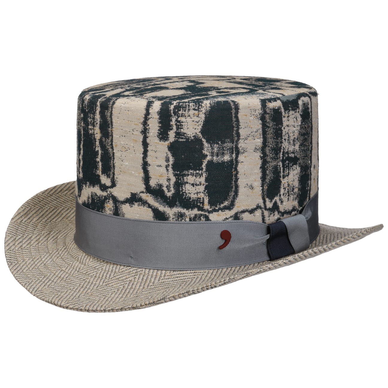 Alfonso D´Este Mænd Beige-Blå Teolano Høj Hat By Alfonso DEste