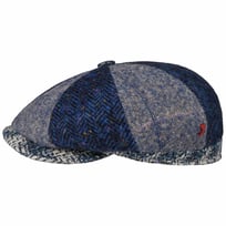8 Panel Patchwork Flat Cap by Alfonso D�Este - 699,00 kr