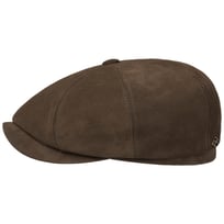 8 Panel Suede Calfskin Flat Cap by JJ Hats - 1079,00 kr
