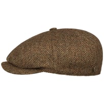 8 Panel Wool Herringbone Flat Cap by Balmoral - 659,00 kr