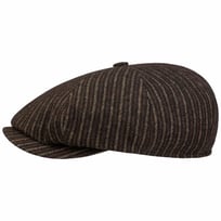 8 Panel Woolen Stripe Flat Cap by Stetson - 929,00 kr
