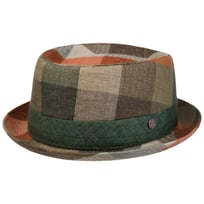 Big Check Pork Pie Linnedhat by Lierys - 669,00 kr