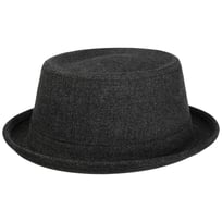Black Denim Pork Pie Bomuldshat by Stetson - 669,00 kr