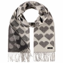 Cashmink Hearts Halst�rkl�de med Frynser by Fraas - 309,00 kr