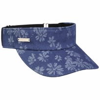 Floral Print Denim Solsk�rm by Seeberger - 309,00 kr