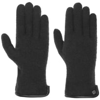 Handsker i Filtet Uld med L�der by Roeckl - 499,00 kr