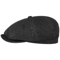 Hatteras Black Denim Flat Cap by Stetson - 669,00 kr