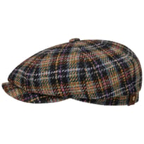 Hatteras Check Harris Tweed Flat Cap by Stetson - 1039,00 kr
