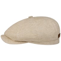 Hatteras Cotton Linen Jersey Flat Cap by Stetson - 889,00 kr