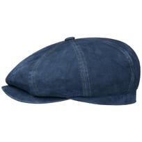 Hatteras Denim L�der Flat Cap by Stetson - 1489,00 kr