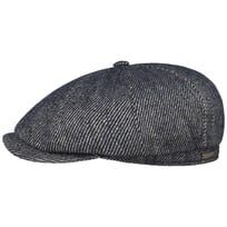 Hatteras Heavy Twotone Twill Flat Cap by Stetson - 959,00 kr