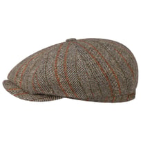 Hatteras Herringbone Stripe Flat Cap by Stetson - 889,00 kr