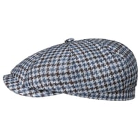 Hatteras Tricolour Houndstooth Flat Cap by Stetson - 779,00 kr