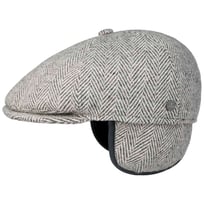 Herringbone Flat Cap med �reklapper by Lierys - 529,00 kr
