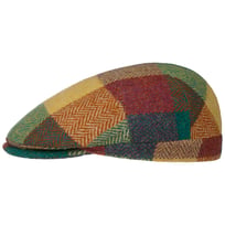 Herringbone Harris Tweed Colour Check Flat Cap - 659,00 kr