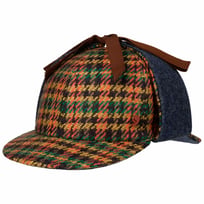 Houndstooth Deerstalker Kasket by Alfonso DEste - 1079,00 kr