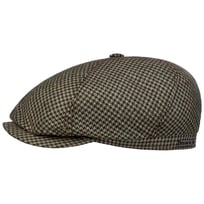Silk Houndstooth Flat Cap by Stetson - 699,00 kr