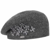 Strikket Baret med Blomster og Perler by McBURN - 419,00 kr