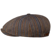 Stripe Barista 8 Panel Flat Cap by Stetson - 889,00 kr