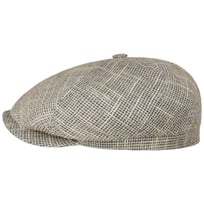 Sustainable Linen Mix 6 Panel Flat Cap by Stetson - 669,00 kr