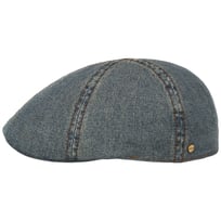 Washed Denim Flat Cap by Stetson - 589,00 kr