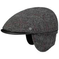 Windproof Flat Cap med �reklapper by bugatti - 589,00 kr
